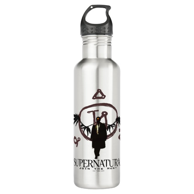 Supernatural Castiel Illustration Stainless Steel Water Bottle (Front)