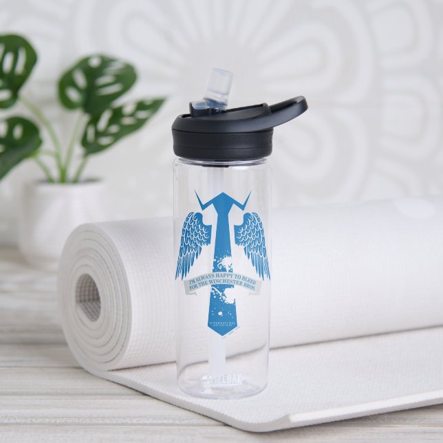 Supernatural Castiel Tie Quote Graphic Water Bottle (Yoga)