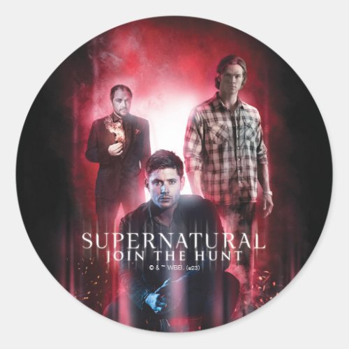 Supernatural Crowley Dean and Sam Classic Round Sticker