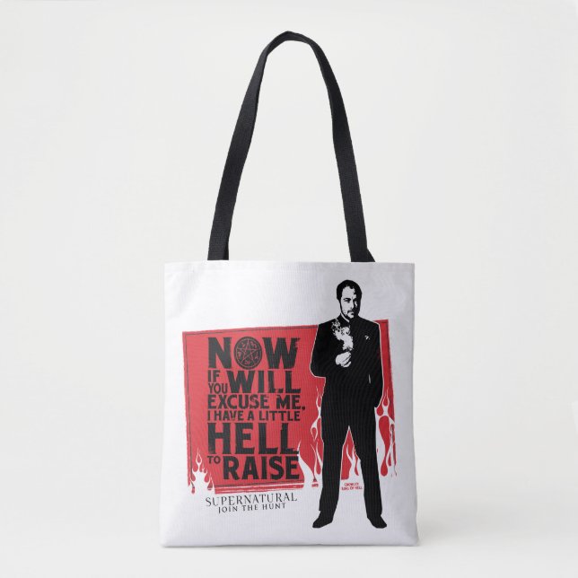 Supernatural Crowley Quote Graphic Tote Bag (Front)