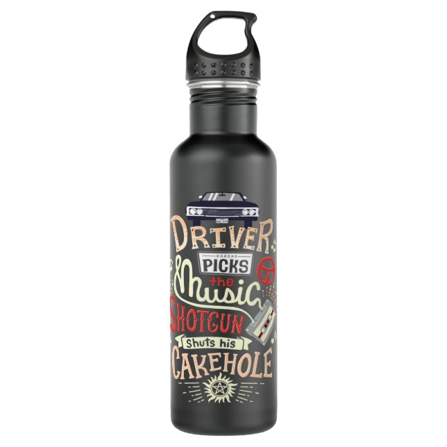 Supernatural Driver Picks The Music Pullover  Stainless Steel Water Bottle (Front)