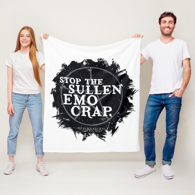 Supernatural "Emo" Quote Fleece Blanket (In Situ)