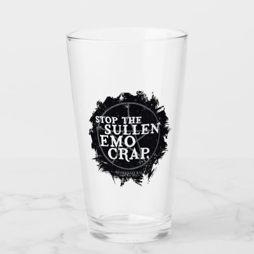Supernatural Emo Quote Glass