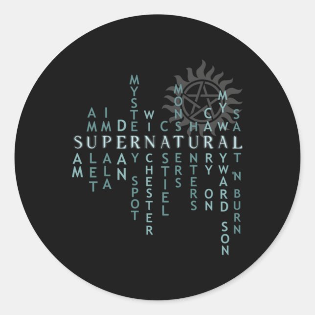 Supernatural For Classic Round Sticker (Front)