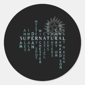 Supernatural For Classic Round Sticker
