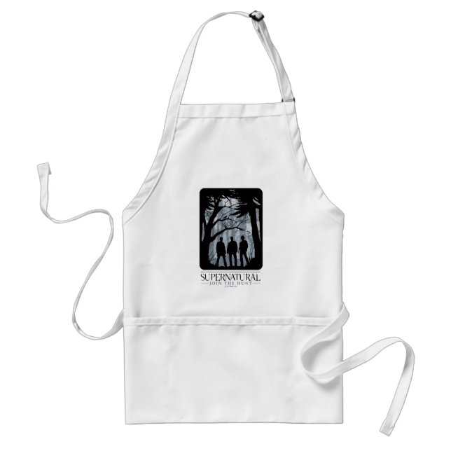 Supernatural Forest Silhouette Graphic Adult Apron (Front)