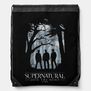 Supernatural Forest Silhouette Graphic Drawstring Bag