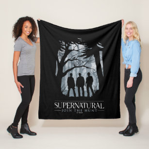 Supernatural Forest Silhouette Graphic Fleece Blanket