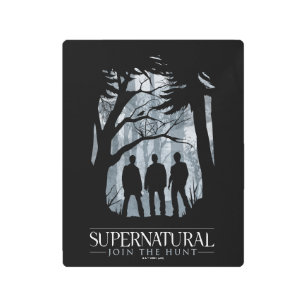 Supernatural Forest Silhouette Graphic Metal Print