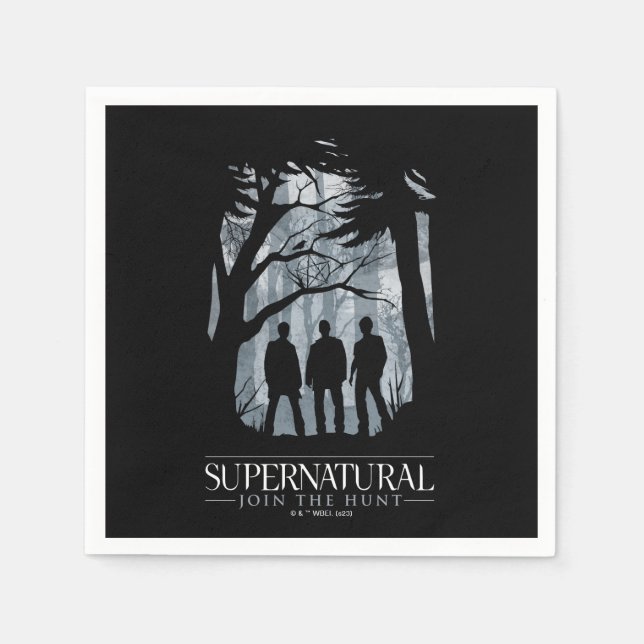 Supernatural Forest Silhouette Graphic Napkins (Front)