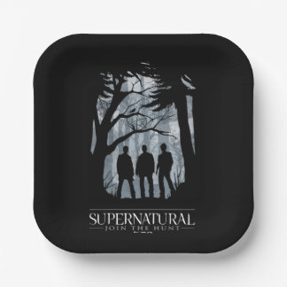Supernatural Forest Silhouette Graphic Paper Plates