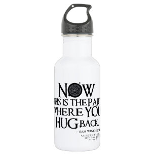 Supernatural "Hug Back" Quote Stainless Steel Water Bottle