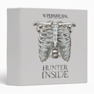 Supernatural "Hunter Inside" Ribcage Graphic 3 Ring Binder