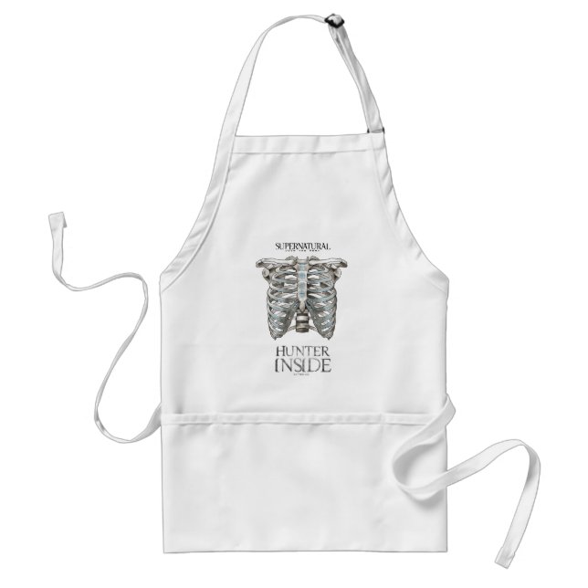 Supernatural "Hunter Inside" Ribcage Graphic Adult Apron (Front)