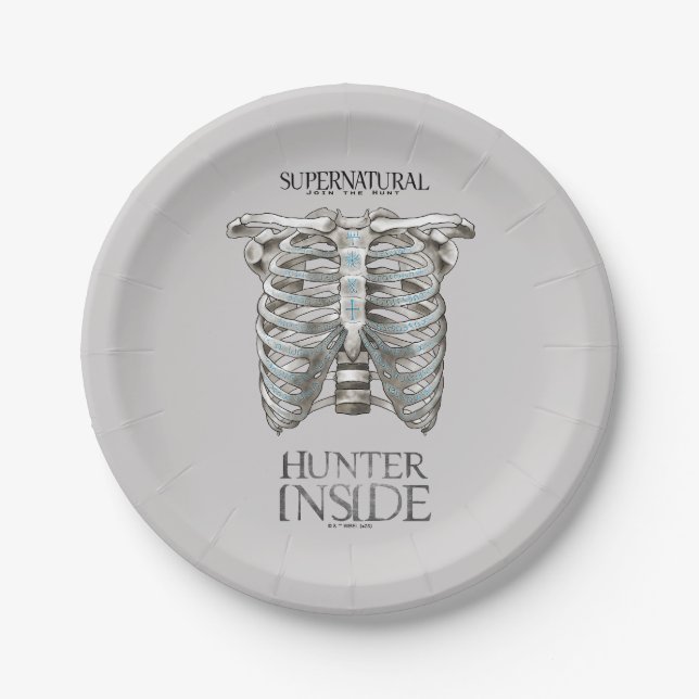 Supernatural "Hunter Inside" Ribcage Graphic Paper Plates (Front)