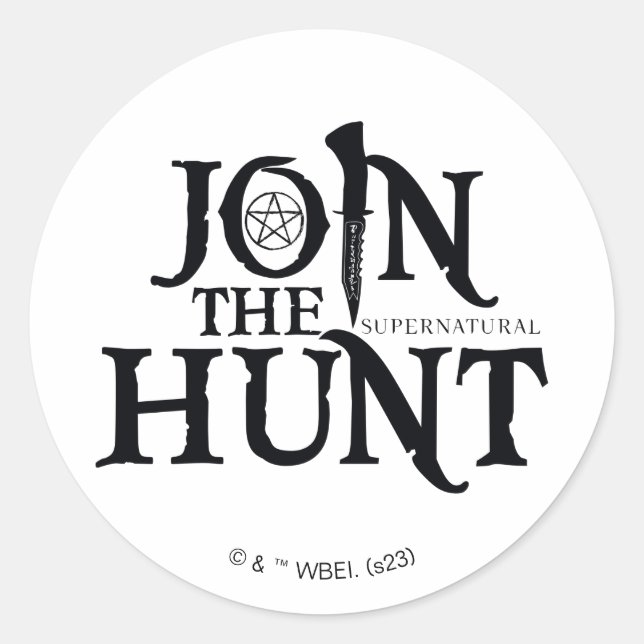 Supernatural "Join the Hunt" Classic Round Sticker (Front)