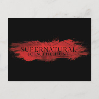 Supernatural "Join the Hunt" Red Splash Postcard