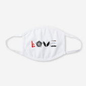 Supernatural Love White Cotton Face Mask (Front)