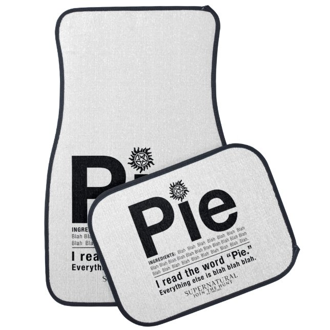 Supernatural "Pie" Quote Car Floor Mat (Set)