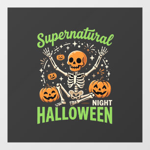 Supernatural Skeleton Halloween Vector Design_1 Window Cling