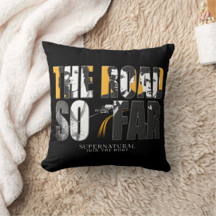 Supernatural "The Road So Far" Throw Pillow