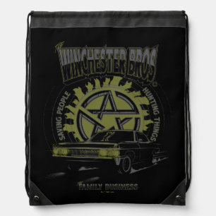 Supernatural "The Winchester Bros" Car Graphic Drawstring Bag