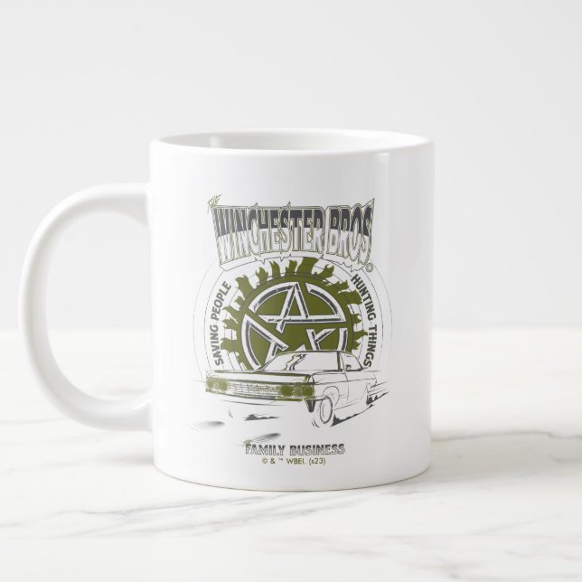 Supernatural "The Winchester Bros" Car Graphic Giant Coffee Mug (Left)