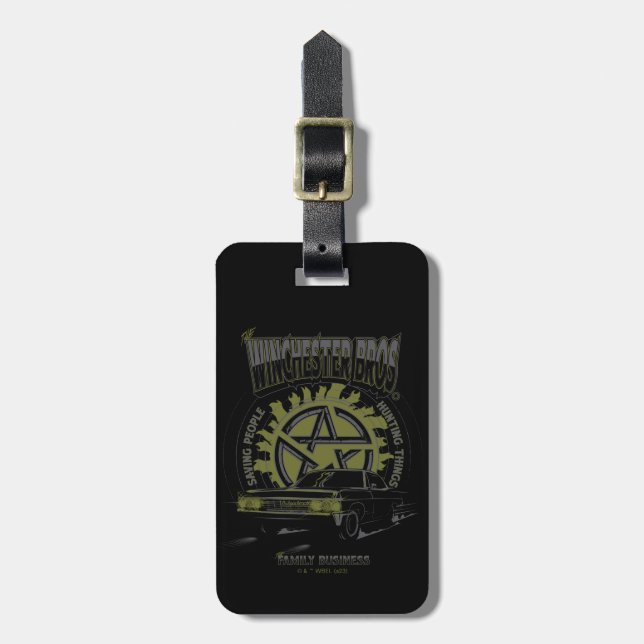 Supernatural "The Winchester Bros" Car Graphic Luggage Tag (Front Vertical)