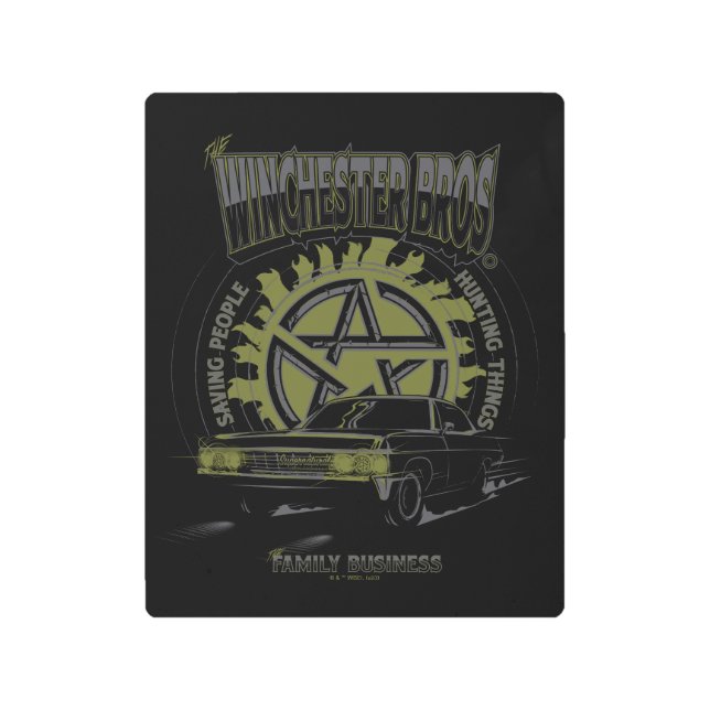 Supernatural "The Winchester Bros" Car Graphic Metal Print (Front)