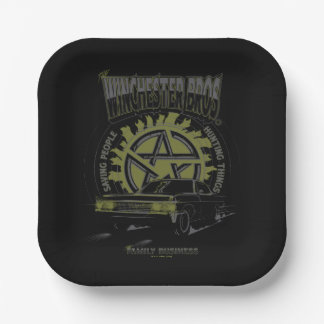 Supernatural "The Winchester Bros" Car Graphic Paper Plates