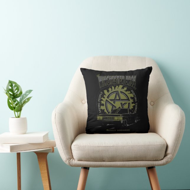 Supernatural "The Winchester Bros" Car Graphic Throw Pillow (Chair)