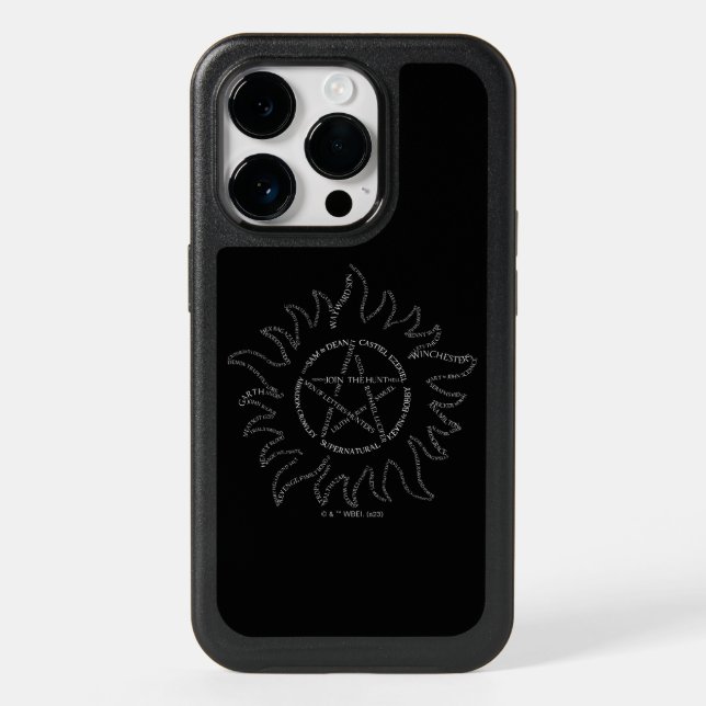 Supernatural Typography Pentagram Otterbox iPhone Case (Back)