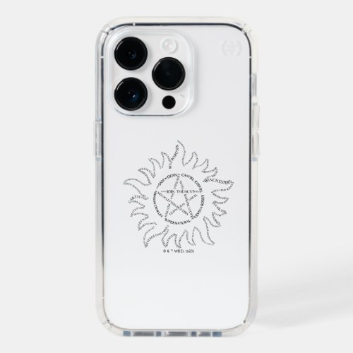 Supernatural Typography Pentagram Speck iPhone 14 Pro Case