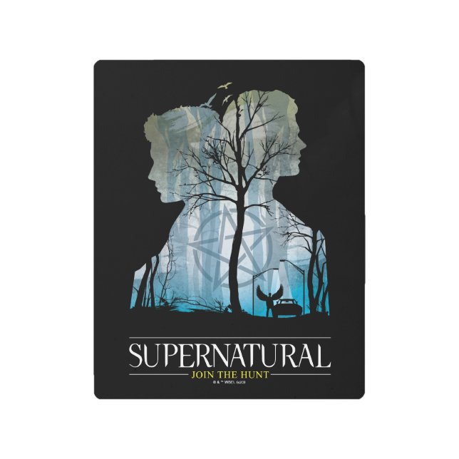 Supernatural Winchester Bros Forest Graphic Metal Print (Front)