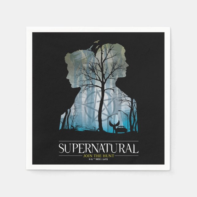 Supernatural Winchester Bros Forest Graphic Napkins (Front)