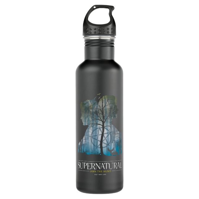 Supernatural Winchester Bros Forest Graphic Stainless Steel Water Bottle (Front)
