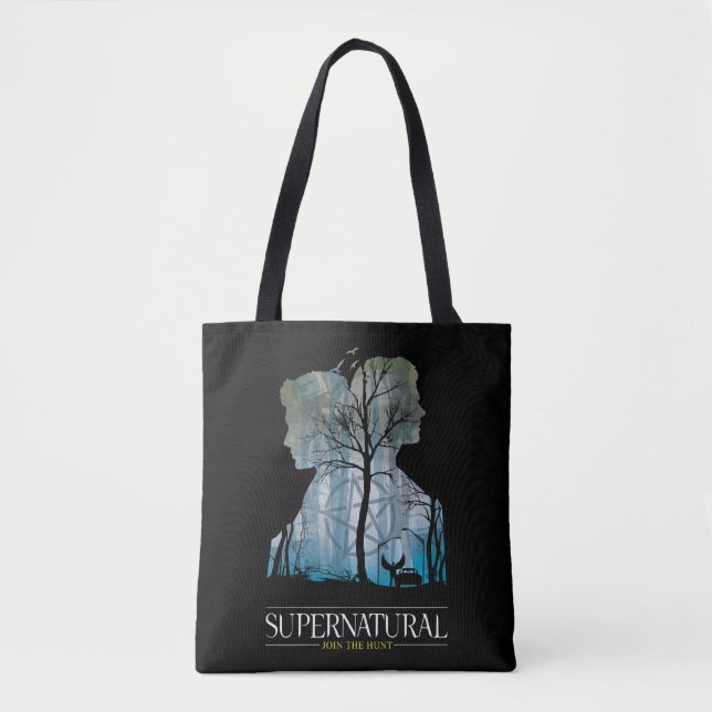 Supernatural Winchester Bros Forest Graphic Tote Bag (Front)