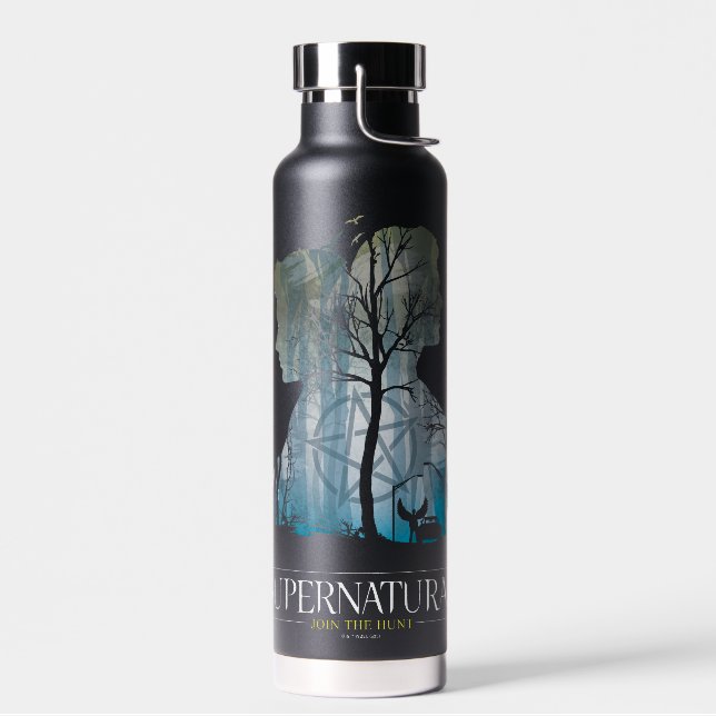 Supernatural Winchester Bros Forest Graphic Water Bottle (Left)