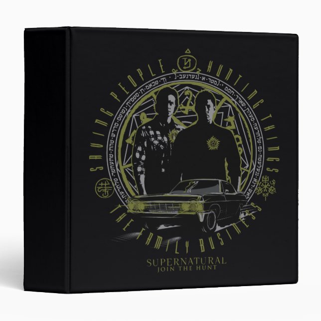 Supernatural Winchester Brothers Family Business 3 Ring Binder (Front/Spine)