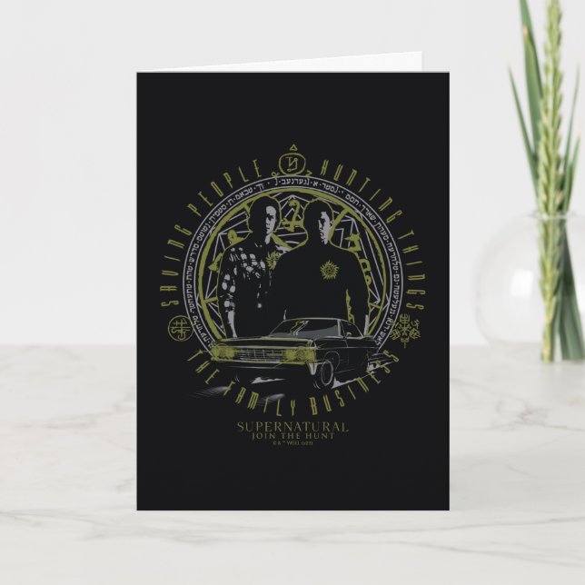 Supernatural Winchester Brothers Family Business Card (Front)