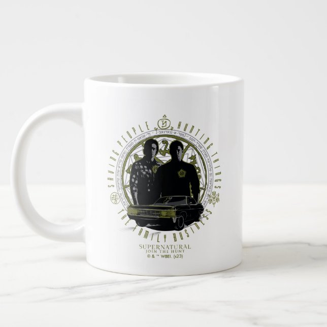 Supernatural Winchester Brothers Family Business Giant Coffee Mug (Left)