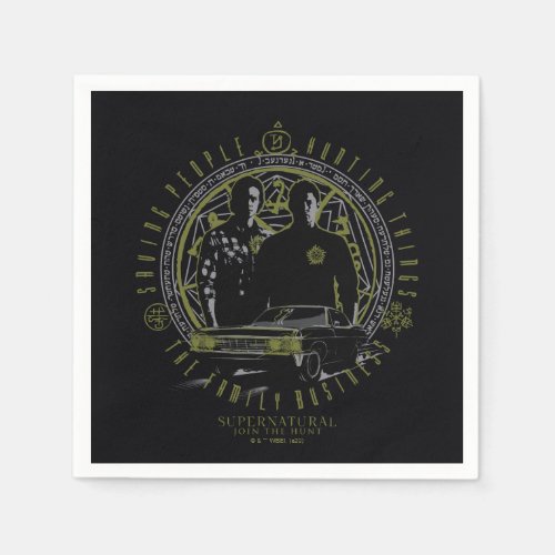 Supernatural Winchester Brothers Family Business Napkins