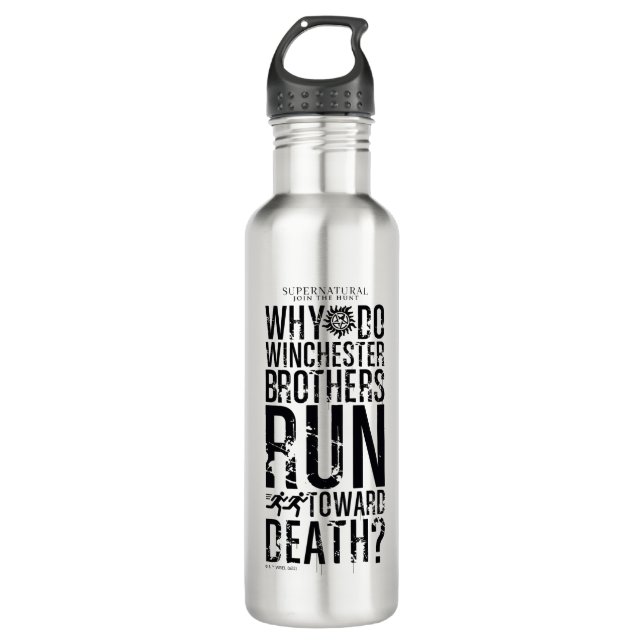 Supernatural Winchester Brothers Quote Stainless Steel Water Bottle (Front)