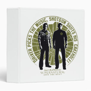 Supernatural Winchester Brothers "Shotgun" 3 Ring Binder