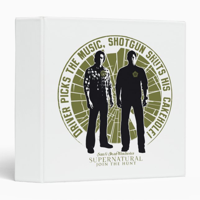Supernatural Winchester Brothers "Shotgun" 3 Ring Binder (Front/Spine)