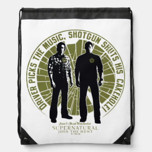 Supernatural Winchester Brothers "Shotgun" Drawstring Bag