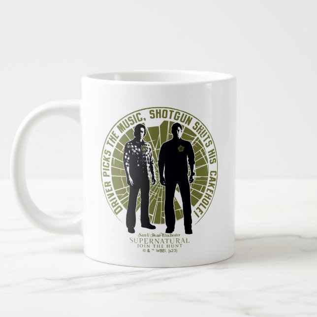Supernatural Winchester Brothers "Shotgun" Giant Coffee Mug (Left)