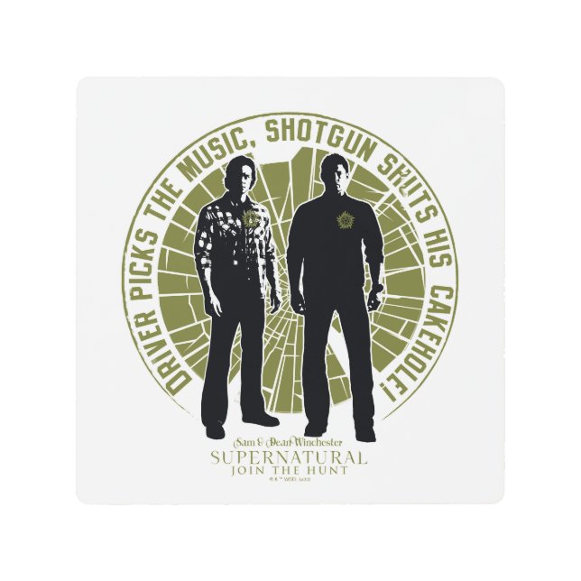 Supernatural Winchester Brothers "Shotgun" Metal Print (Front)