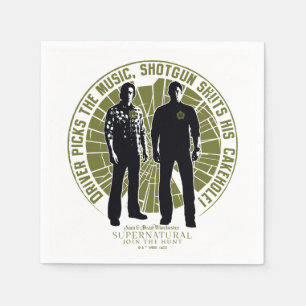 Supernatural Winchester Brothers "Shotgun" Napkins