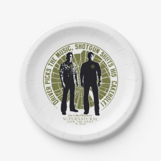 Supernatural Winchester Brothers "Shotgun" Paper Plates